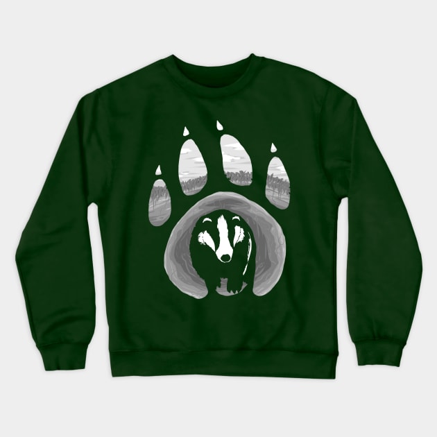 Badger Paw Crewneck Sweatshirt by dhapiart